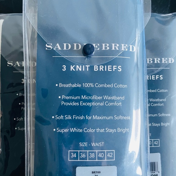 Saddlebred White Classic Briefs 3 Pack(3 packages) NIP!!! - Picture 3 of 9